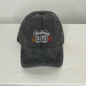 David and Young Holiday Christmas Calories Don't Count Hat Ball Cap, One Size